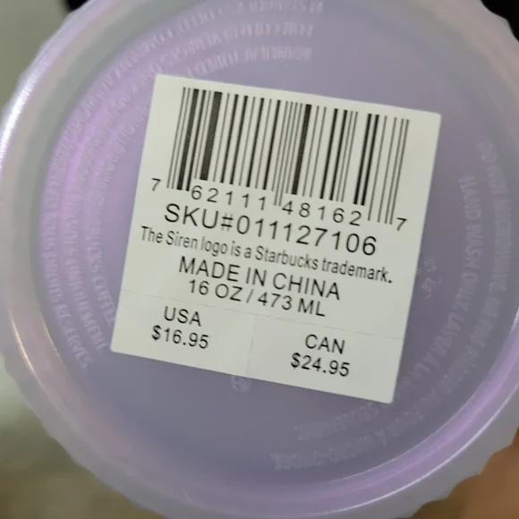 Spiked icy white iridescent cold cup 16oz  Starbucks. - Picture 3 of 8